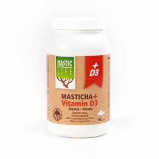 Mastichové Kapsuly Masticlife + Vitamín D3 - 160 ks